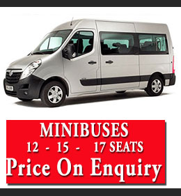 15 seats minibus rental